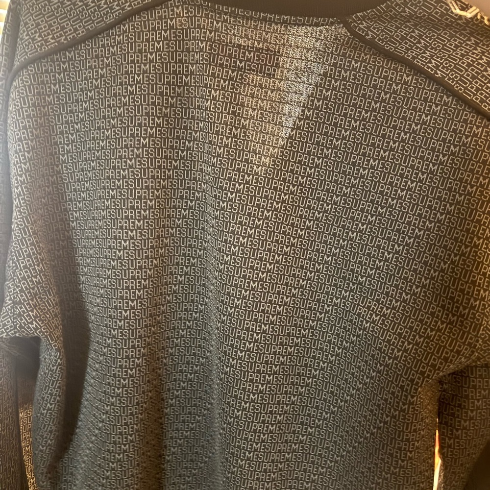 Supreme Black and Gray Zip-Up Jacket